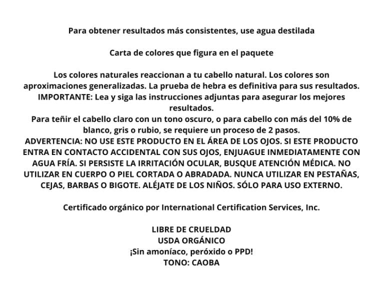 Tinte de Henna. Light Mountain®